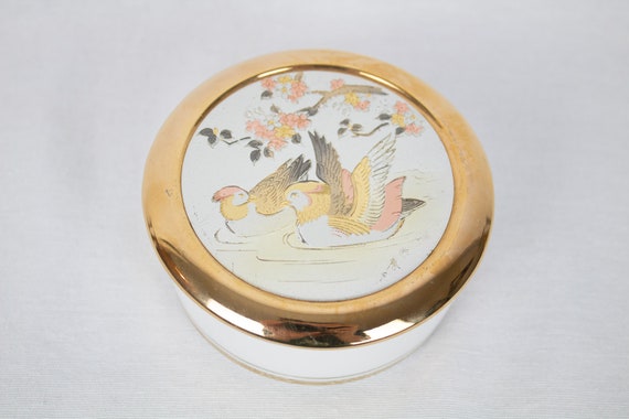 Vintage Bird Motif Trinket Box - image 2