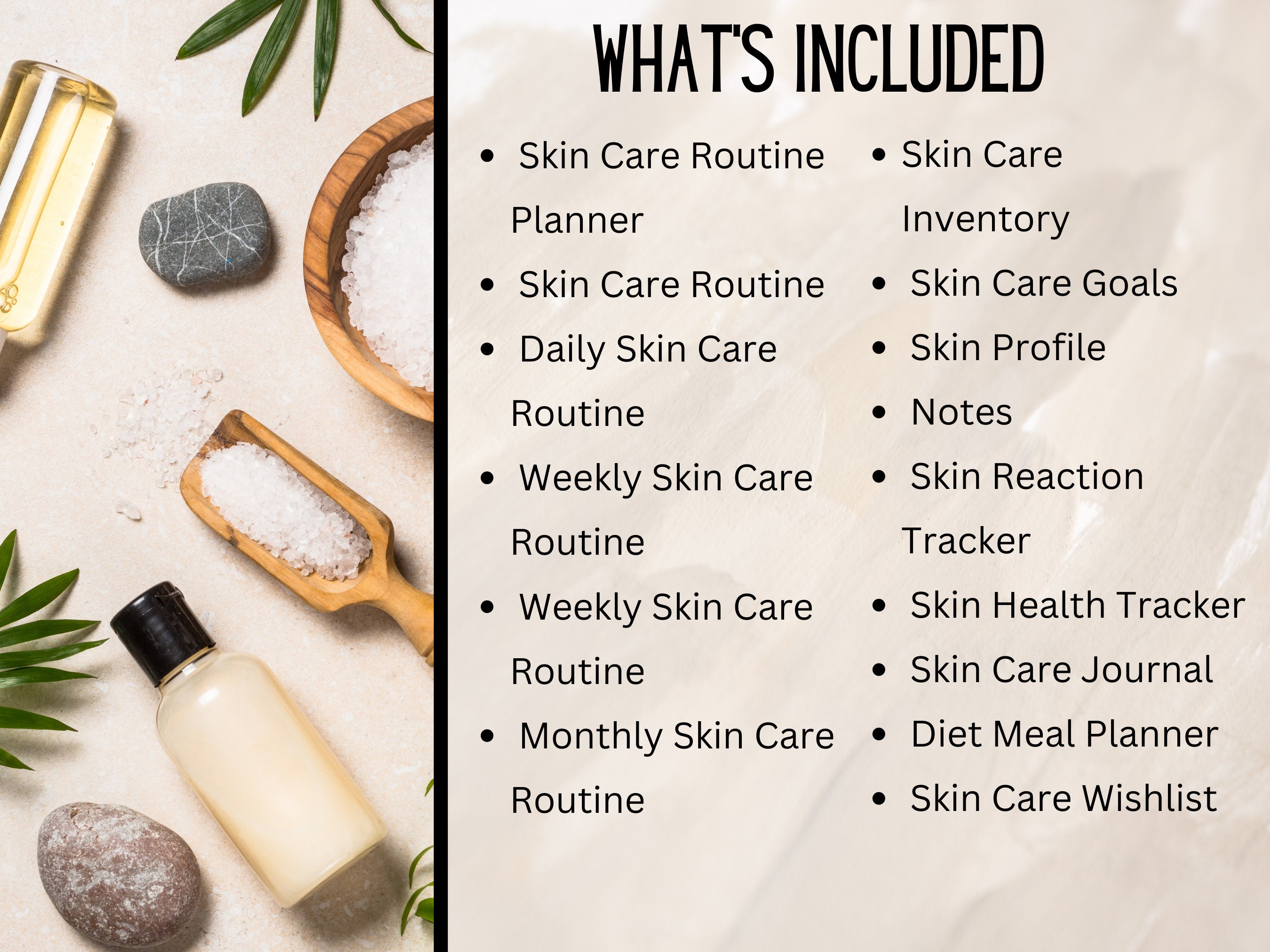 Minimalist Skin Care Routine Planner | Planner Printable, Download ...
