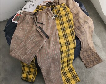 pink plaid pants mens