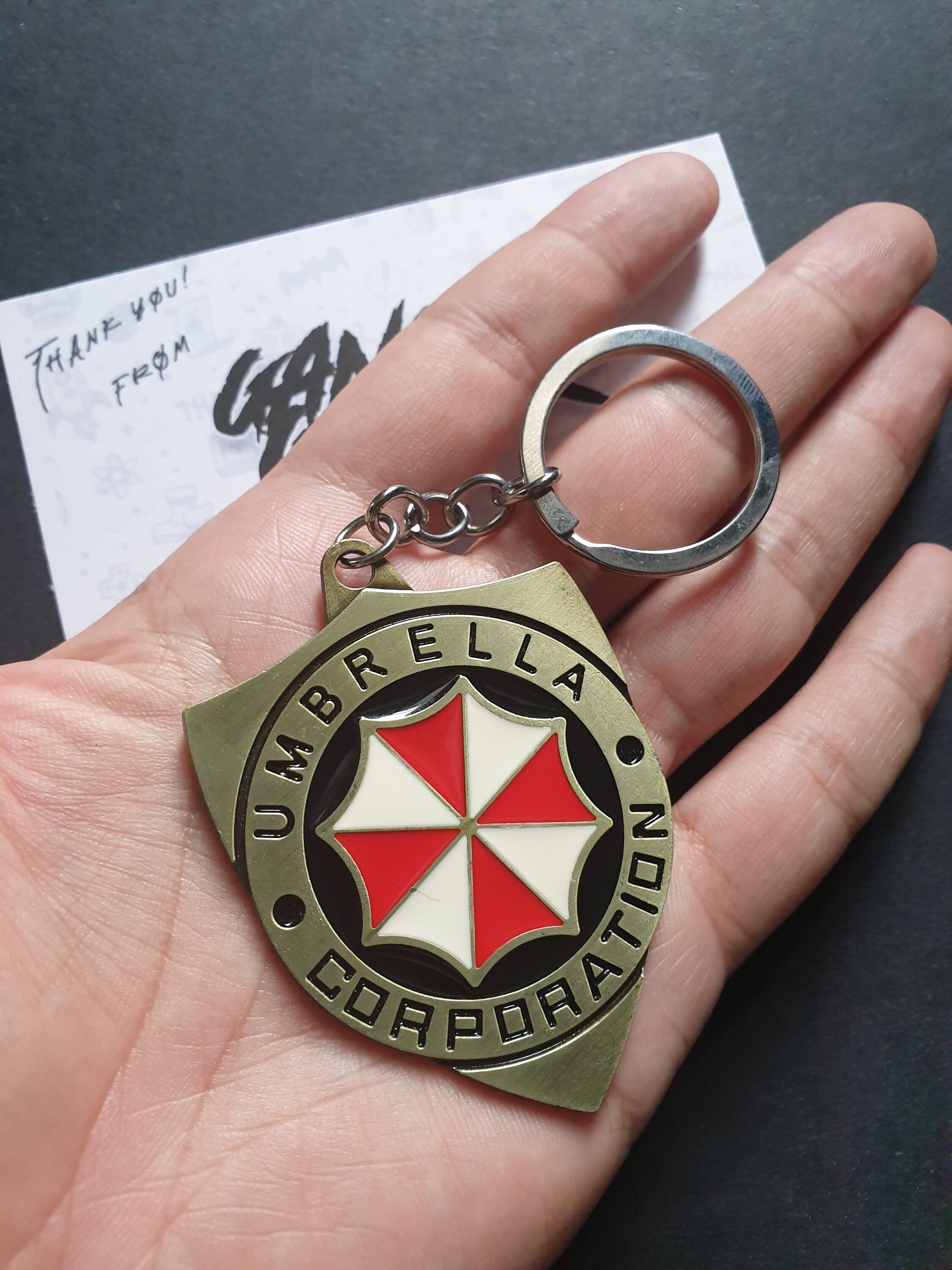 Resident Evil Keychain Biohazard Village Umbrella Corp Metal Etsy