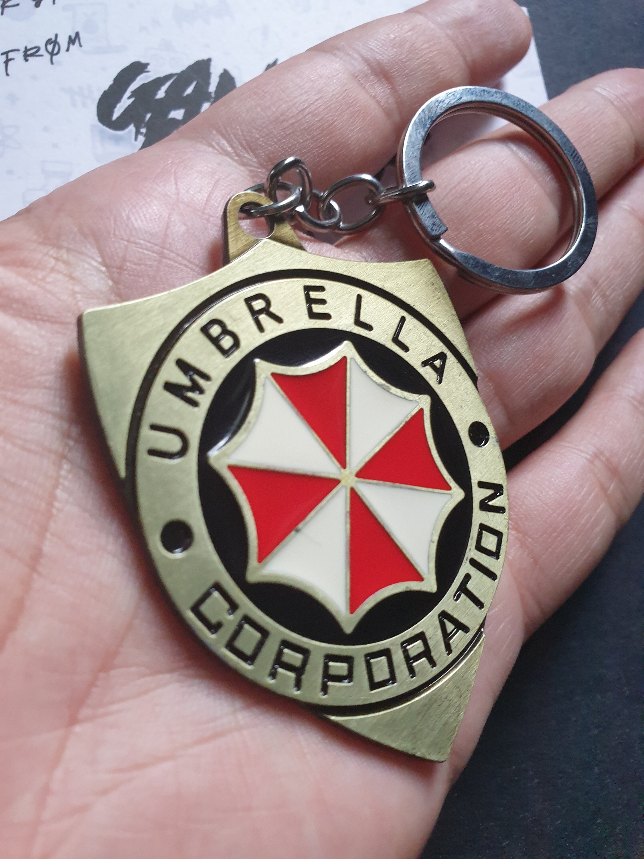 Resident Evil Keychain Biohazard Village Umbrella Corp Metal Etsy