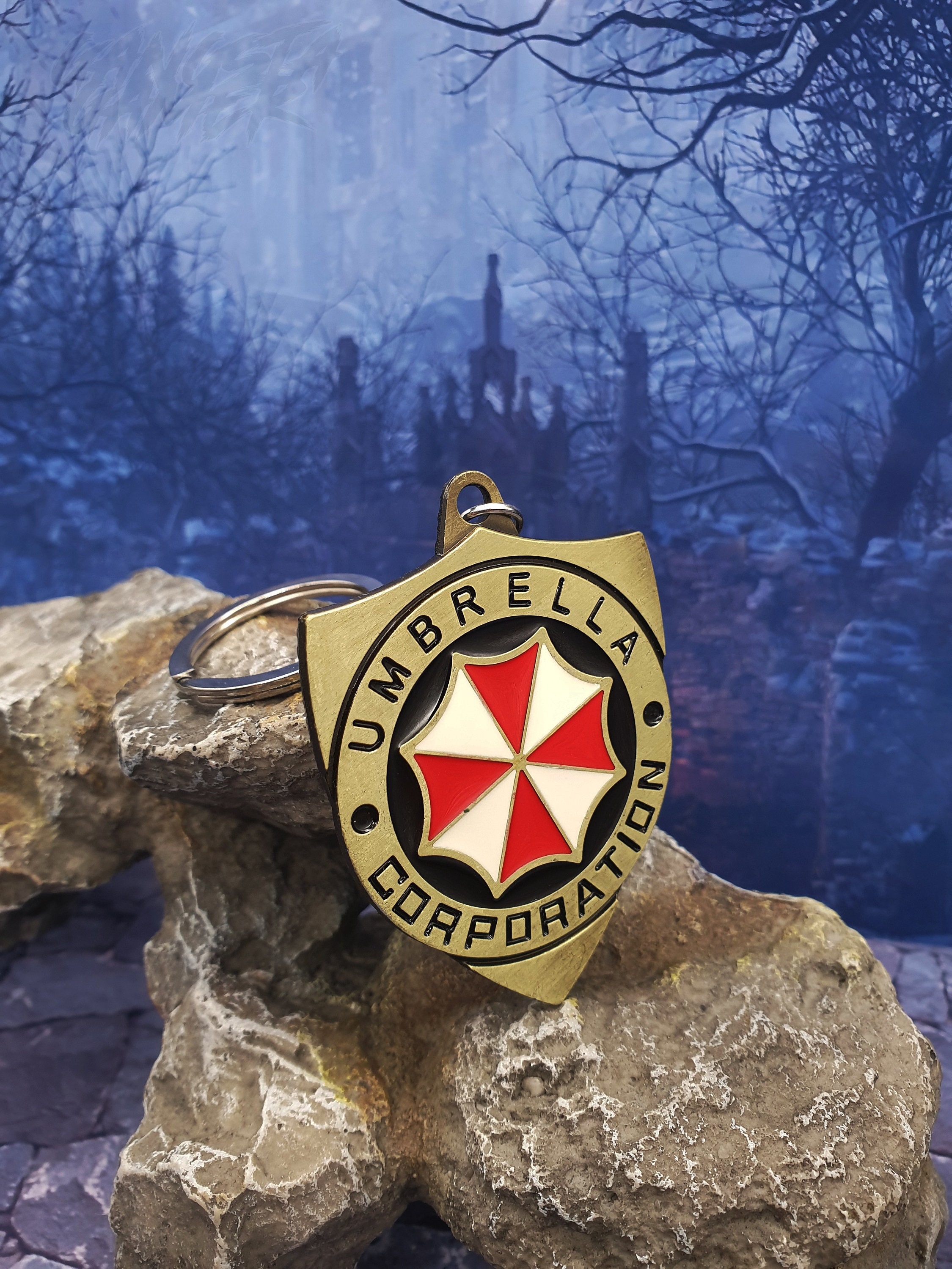 Resident Evil Keychain Biohazard Village Unborn 6 Winged Key Etsy