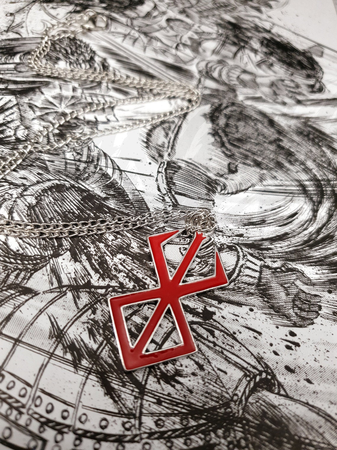 Collar berserk marca de colgante de sacrificio regalos de