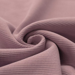 Waffeljersey Waffle Knit Jersey Fabric Old Pink Waffle Sweat 100% Cotton