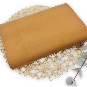 Polsini, polsini a maglia fine, cammello, marrone, polsini lisci, polsini in tubo 2 x 35 cm, tessuto polsino, polsini jersey