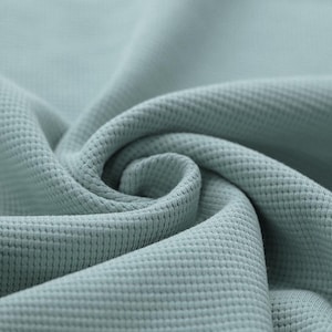 Waffeljersey Waffle Knit Jersey Fabric Sea Green Waffle Sweat 100% Cotton