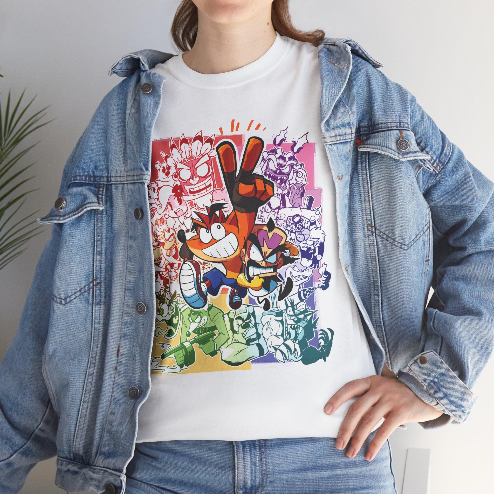 T-shirt Homme Crash Bandicoot Bleu Taille S - Gaming Rétro