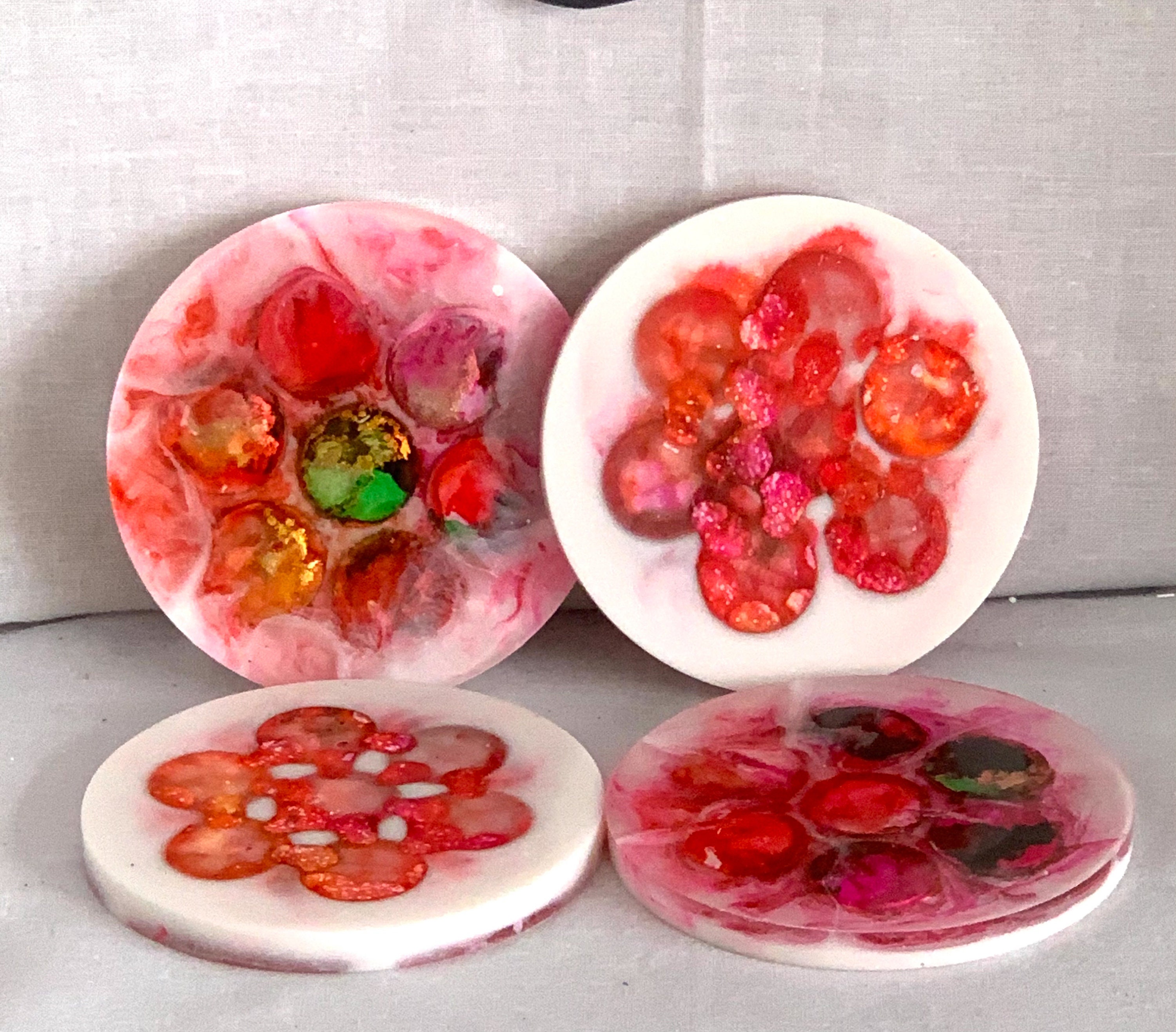 Drink CoasterResin Coaster Custom Coaster Alcohol ink Etsy