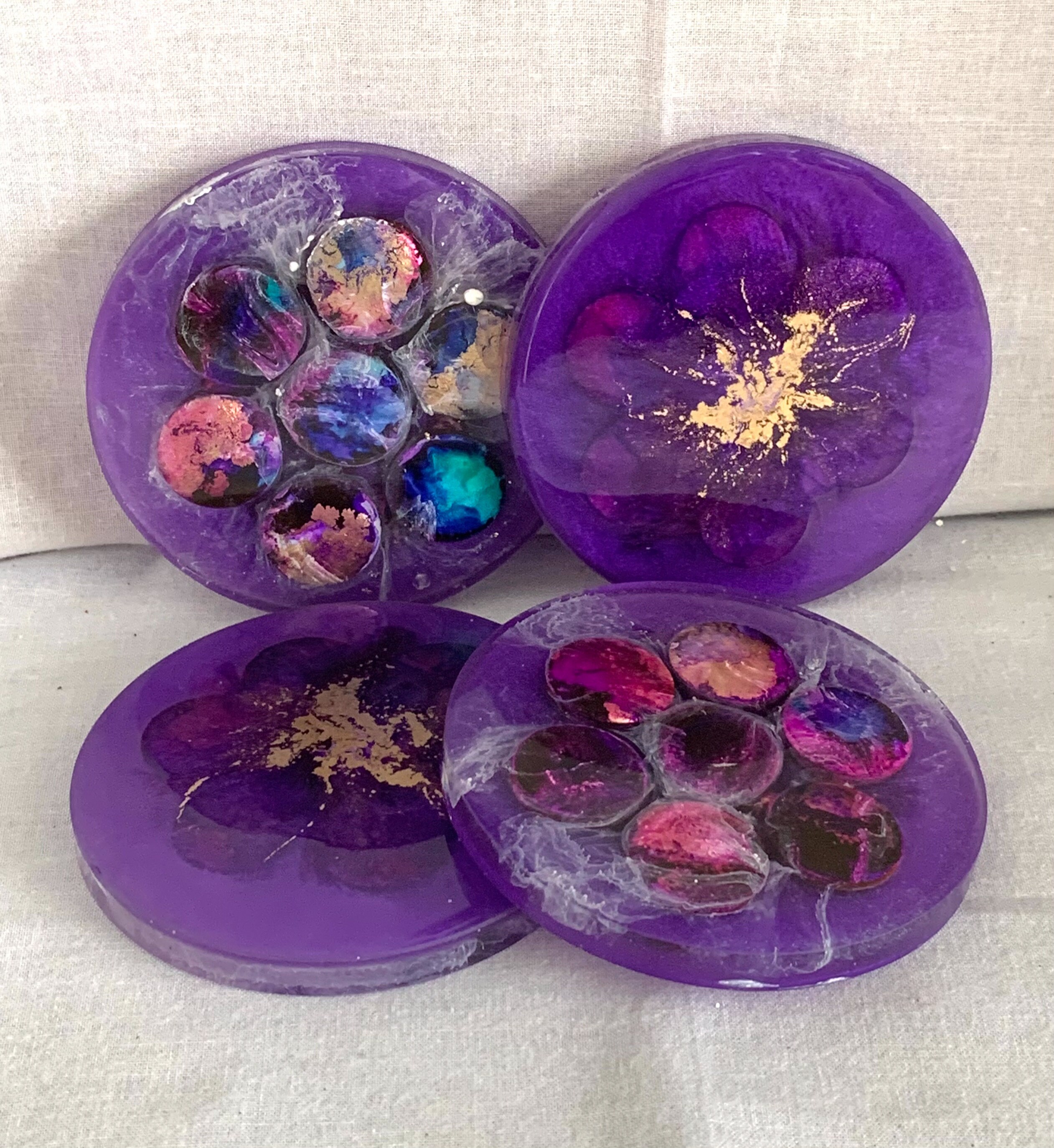 Drink CoasterResin Coaster Custom Coaster Alcohol ink Etsy