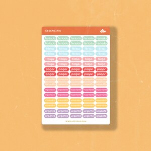 Essenciais   | Bullet Journal Sticker, Planner Sticker