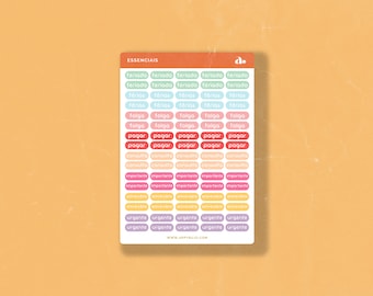 Essenciais   | Bullet Journal Sticker, Planner Sticker