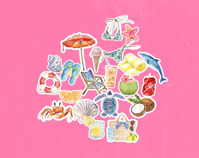 Pack de Stickers Pé na Areia | 21 stickers