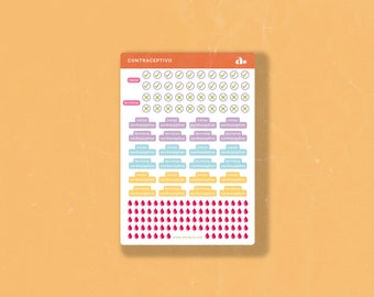 Contraceptivos  | Bullet Journal Sticker, Planner Sticker