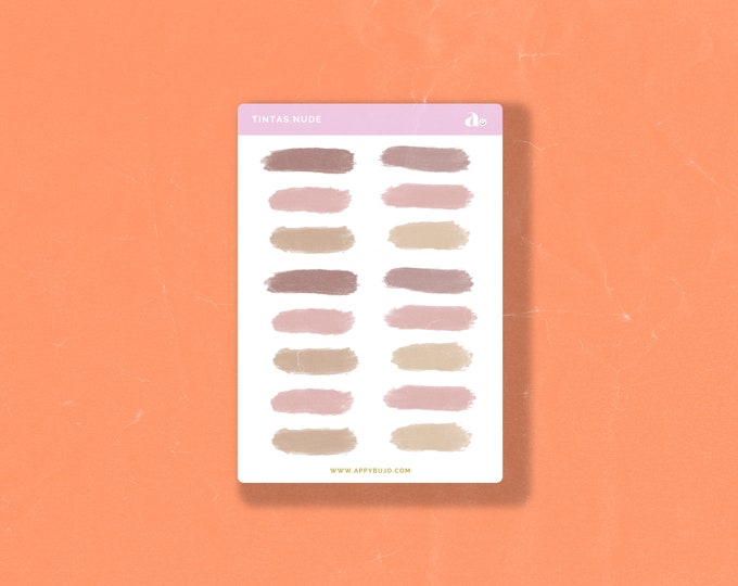 Tintas Nude    | Bullet Journal Sticker, Planner Sticker