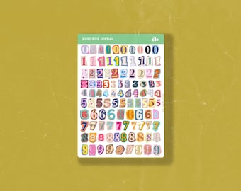 Números Jornal  | Bullet Journal Sticker, Planner Sticker