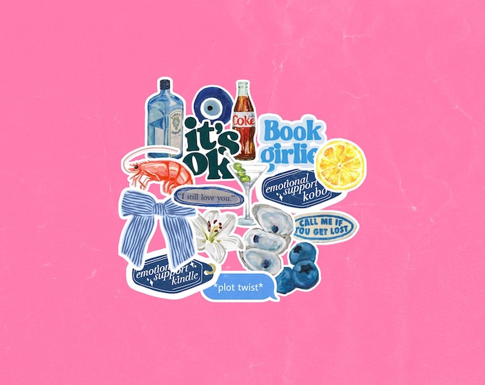 Pack de Stickers Azul Salgado | 16 stickers