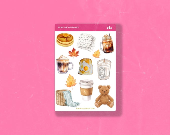 Dias de Outono | Bullet Journal Sticker, Planner Sticker