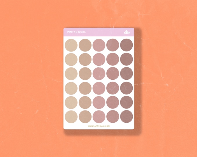 Pintas Nude    | Bullet Journal Sticker, Planner Sticker