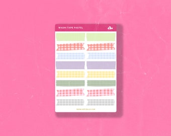 Washi Tape Pastel | Bullet Journal Sticker, Planner Sticker