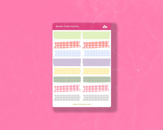 Washi Tape Pastel | Bullet Journal Sticker, Planner Sticker