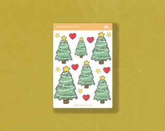 Árvores de Natal | Bullet Journal Sticker, Planner Sticker