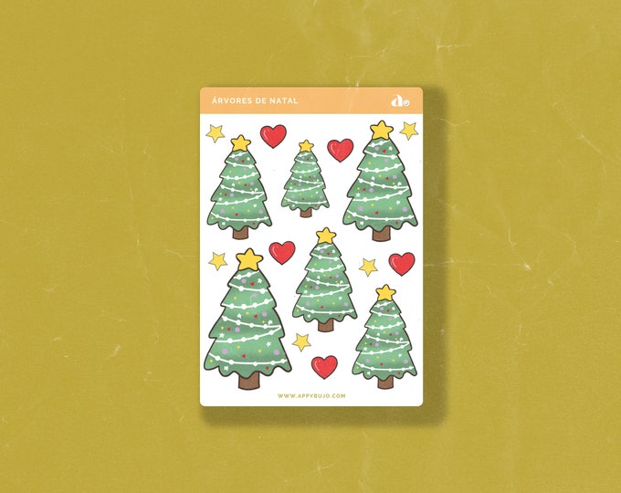 Árvores de Natal | Bullet Journal Sticker, Planner Sticker