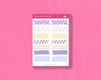 Washi Tape Divertido | Bullet Journal Sticker, Planner Sticker