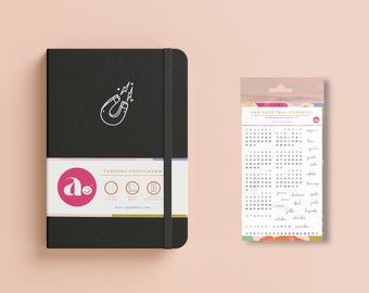 Pack Bujo Preto + Carimbos | 3 cores disponíveis