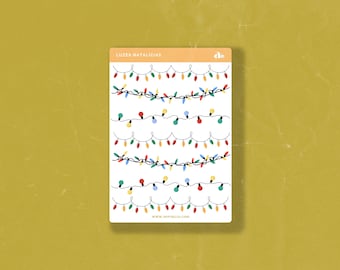 Luzes Natalícias | Bullet Journal Sticker, Planner Sticker