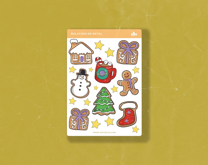 Bolachas de Natal | Bullet Journal Sticker, Planner Sticker