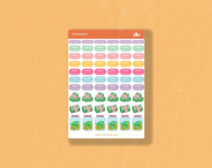 Finanças   | Bullet Journal Sticker, Planner Sticker