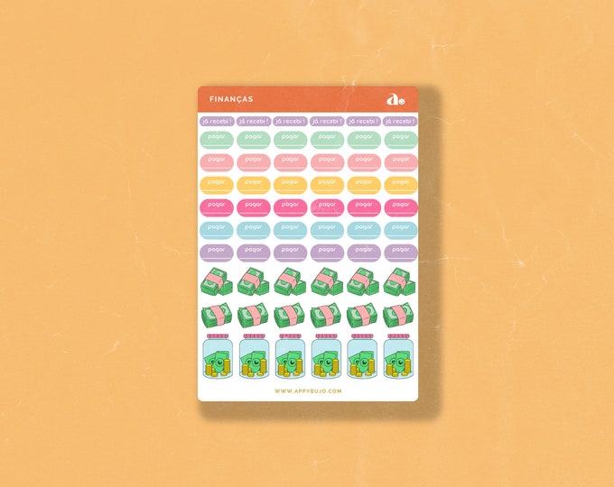 Finanças   | Bullet Journal Sticker, Planner Sticker