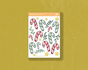 Bengalas de Natal | Bullet Journal Sticker, Planner Sticker