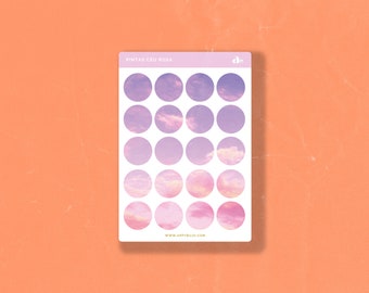 Pintas Céu Rosa    | Bullet Journal Sticker, Planner Sticker