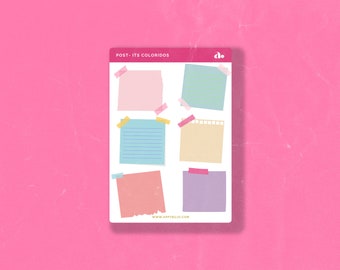 Post-Its Coloridos | Bullet Journal Sticker, Planner Sticker