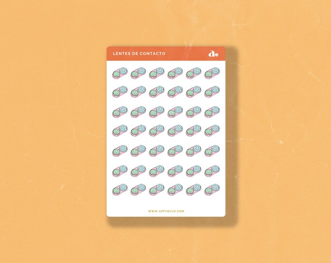 Lentes de Contacto | Bullet Journal Sticker, Planner Sticker