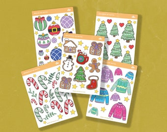 Pack Natal - 5 folhas de Stickers  | Bullet Journal Sticker, Planner Sticker