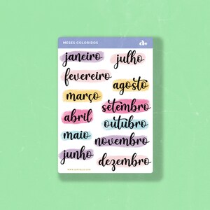 Meses Coloridos   | Bullet Journal Sticker, Planner Sticker