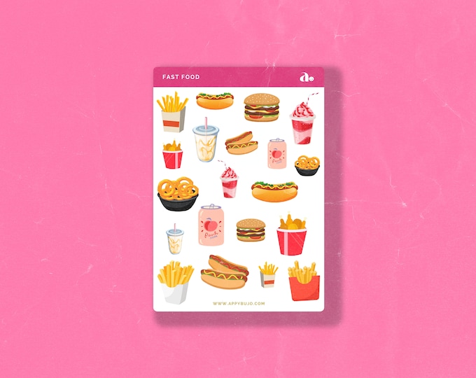 Fast Food | Bullet Journal Sticker, Planner Sticker