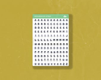 Missangas de Letras  | Bullet Journal Sticker, Planner Sticker