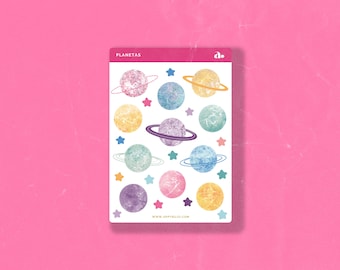 Planetas | Bullet Journal Sticker, Planner Sticker
