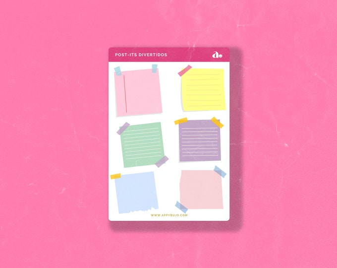 Post-Its Divertidos | Bullet Journal Sticker, Planner Sticker