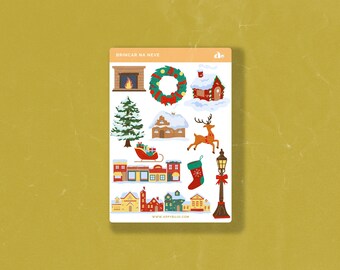 Brincar na Neve | Bullet Journal Sticker, Planner Sticker