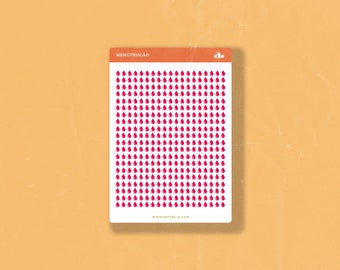 Menstruação   | Bullet Journal Sticker, Planner Sticker