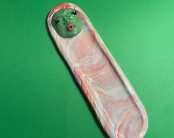 Face incense holder - handmade