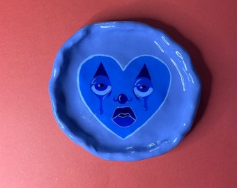 Face trinket tray - hand painted