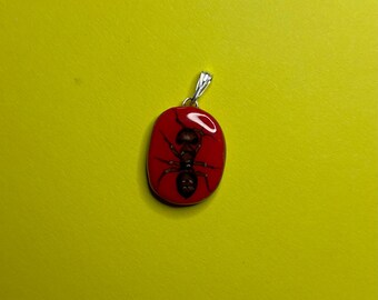 Handpainted ant pendant