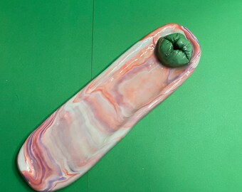 Lips incense holder - handmade