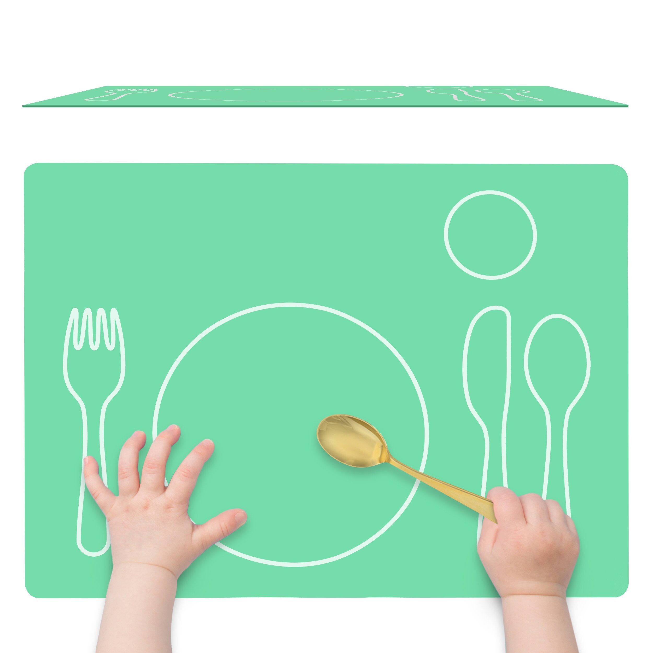 Napperon en Silicone Montessori - Facile à Nettoyer, Outil Pour Mettre La Table, Homeschooling, Vie 