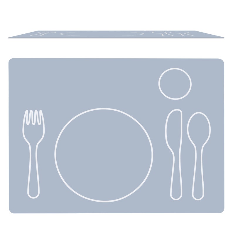 Montessori Toddler Silicone Mealtime Placemat, LARGE Non-Slip, Easy-to-Clean, Dining Mat for Setting the Table, Eco-Friendly Grey image 8